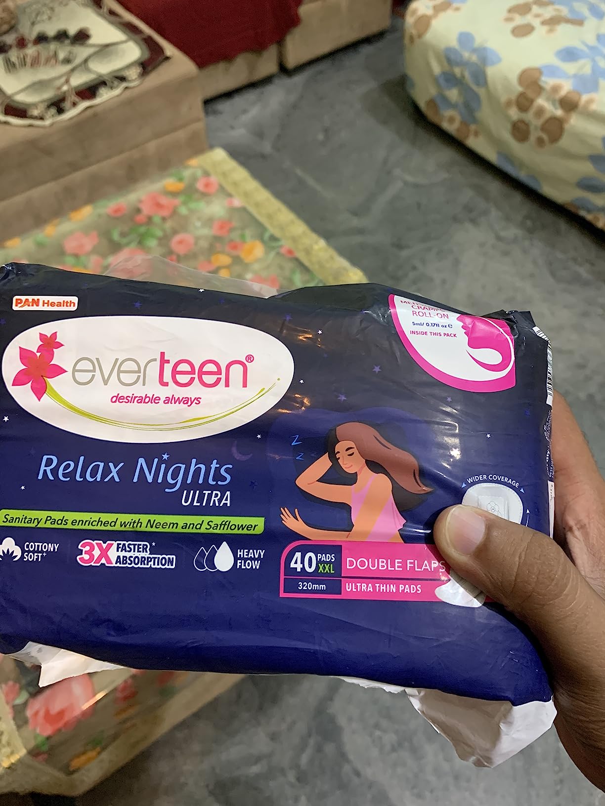 Buy everteen XXL Relax Nights Ultra Thin Sanitary Pads with Neem and