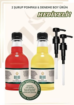 Çilek & Muz Aromalı Kahve & Meyve Şurubu 2 x 300 ml.