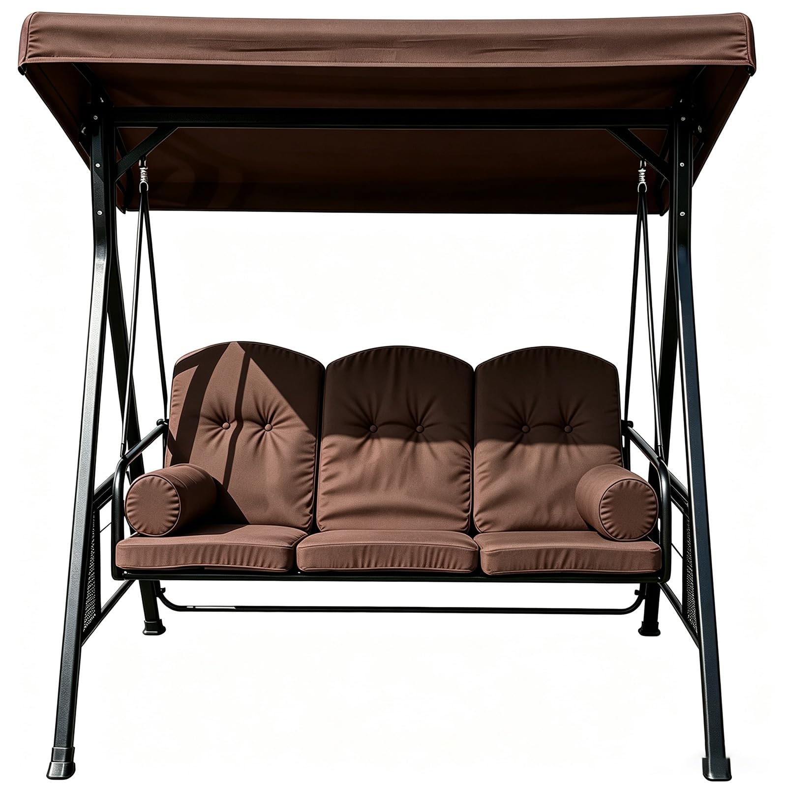 Toldo de Repuesto para Columpio de Jardín Exterior | Protección solar, tela 250g/m² antidesgarro, reemplaza toldos desgastados, estructura no incluida(Brown,198*125*21*16cm)
