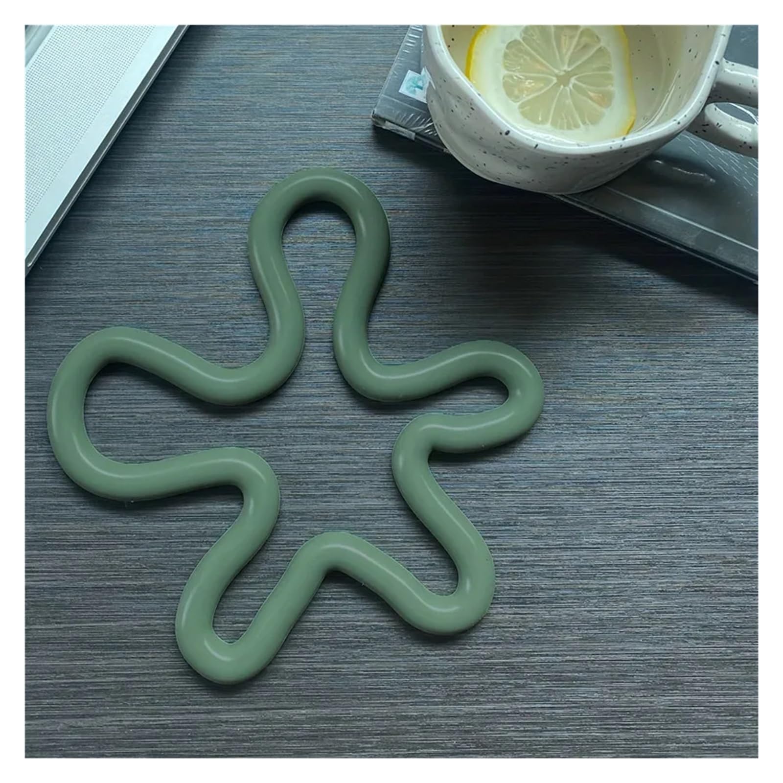 1/5/10 sztuk mata silikonowa podstawki pod kubki antypoślizgowy uchwyt na garnek podkładka na stół akcesoria kuchenne podkładki(Grey,10PCS16.5x16.5cm)