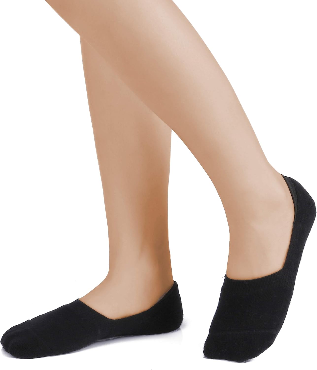 Leotruny 6 Pairs Unisex Thick Cushion Athletic Cotton Non Slip Low Cut Flat Liner No Show Socks - Image 2