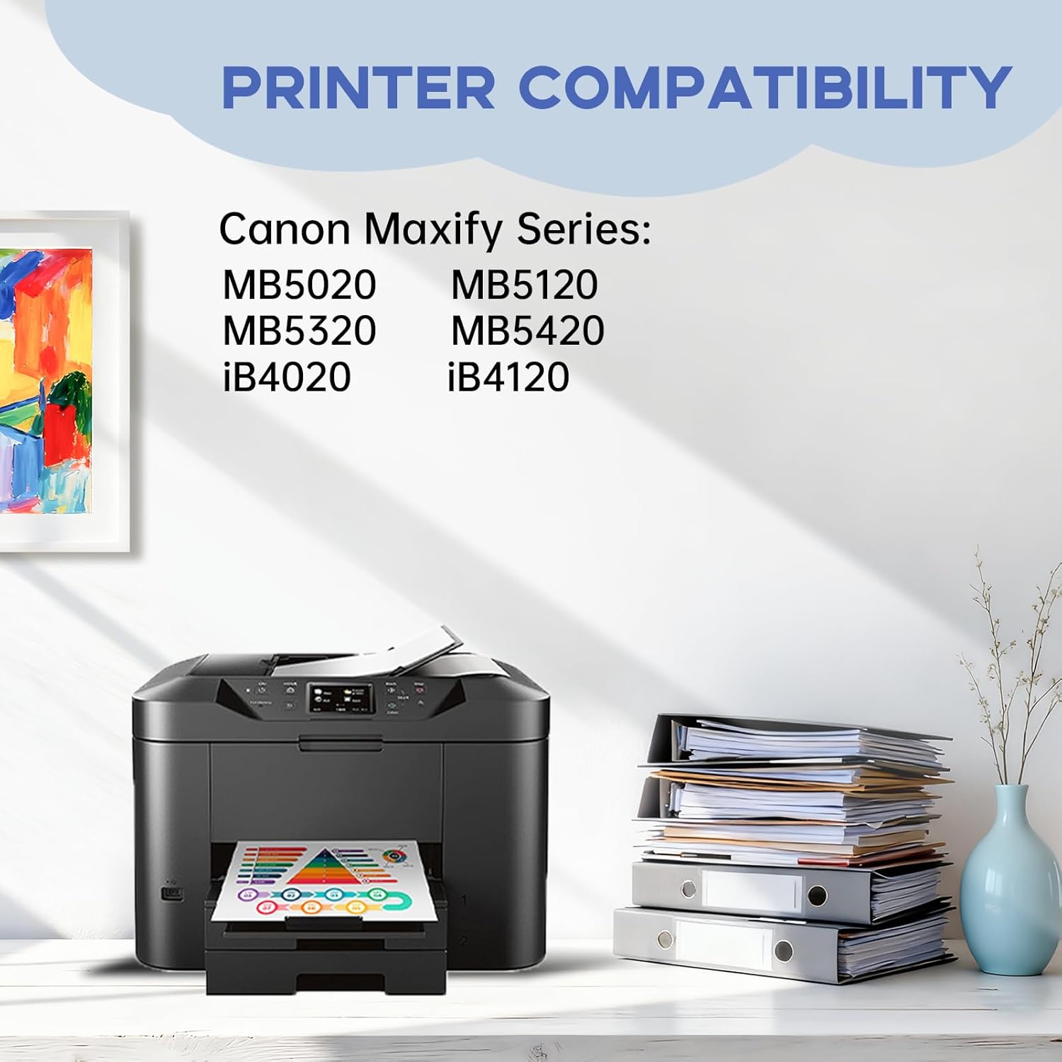 Miss Deer PGI-2200XL Ink Cartridges, Compatible Replacement for Canon PGI-2200 2200XL Ink, Work with Maxify MB5020 MB5320 MB5120 iB4120 and iB4020 Printers,8-Pack