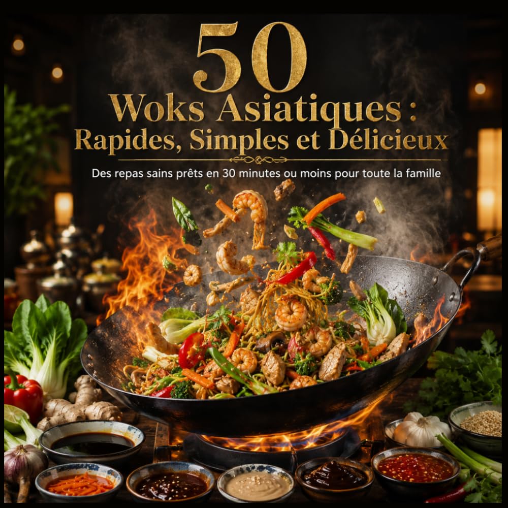 50 Woks Asiatiques :: Rapides, Simples et Délicieux Des repas sains prêts en 30 minutes ou moins pour toute la famille