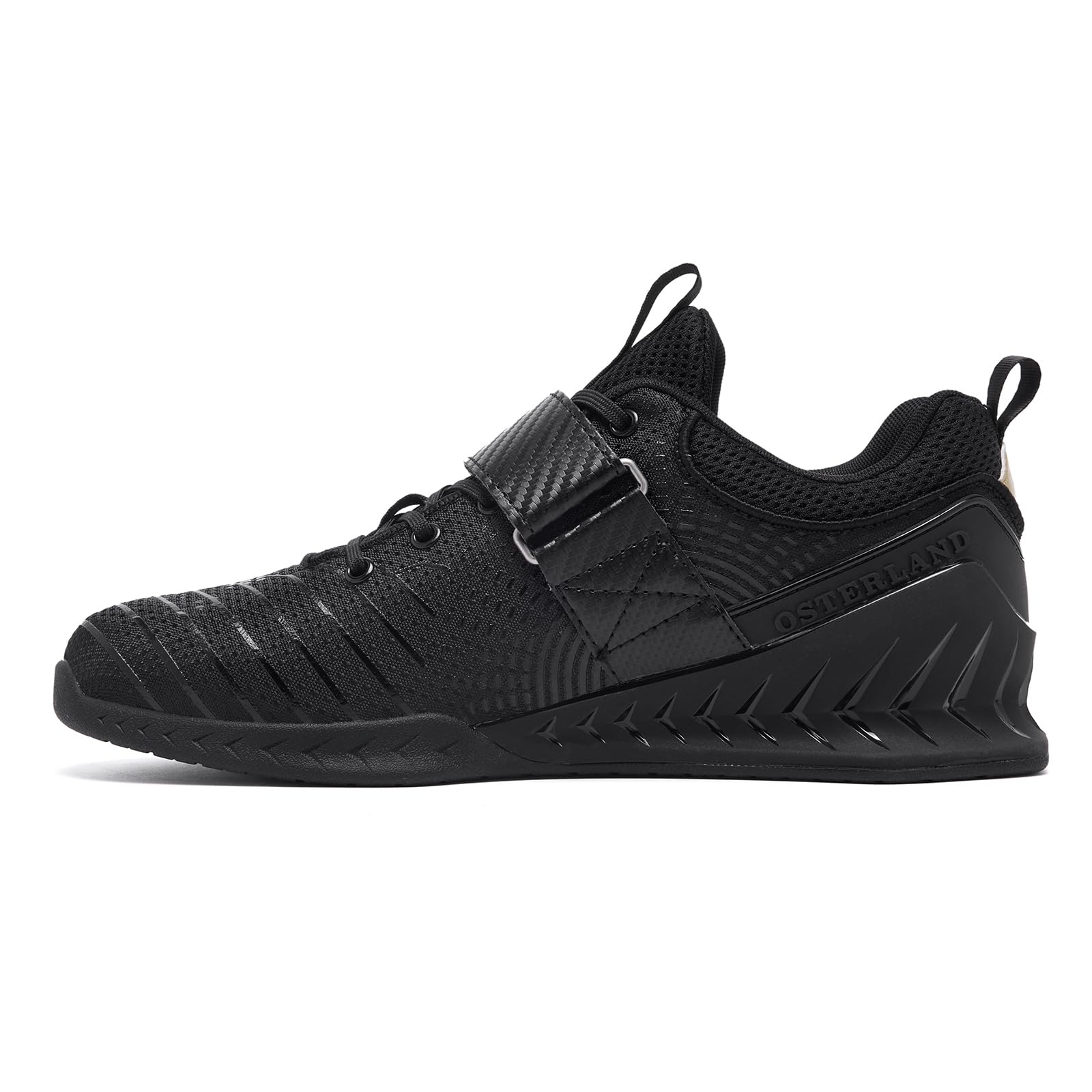 Osterland Weightlifting Shoes: High-Performance Footwear for Gym Powerlifting, Specifically Designed for Heavy Lifting, Deadlifting, Weight Training, Squat Shoes for Men Women Black/Gold