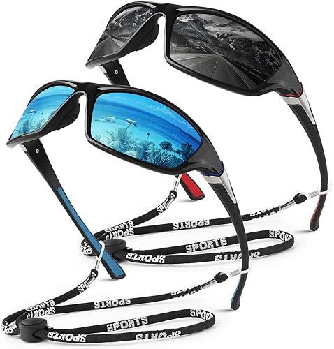 WEAROYO Gafas de sol deportivas polarizadas para hombres y mujeres, gafas rectangulares de conducciĂłn de pesca, protecciĂłn UV400 WEAROYO Gafas de sol deportivas polarizadas para hombres y mujeres, gafas rectangulares de conducciĂłn de pesca, protecciĂłn UV400