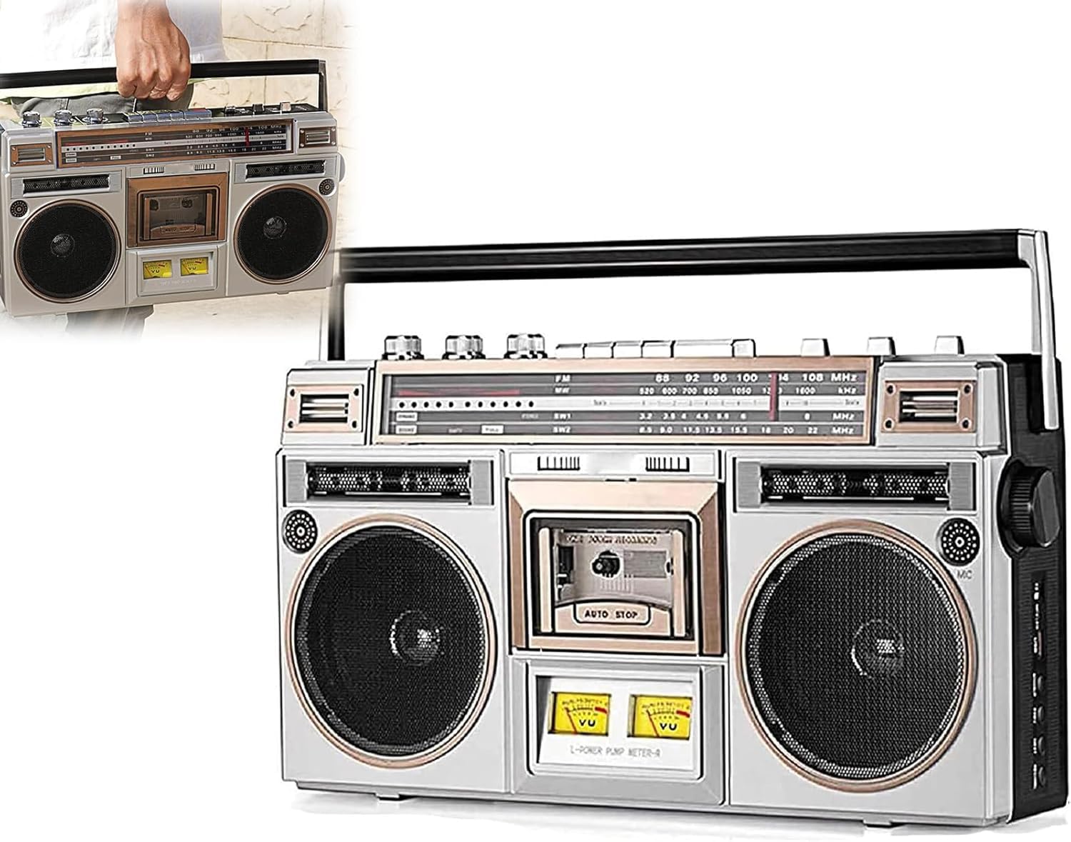 Boombox rétro de style classique pour animer les restaurants vintage et salons