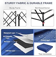 Vista 3 de KAMPKEEPER Tienda de campaña desplegable de 12 x 12 pies, toldo resistente para exteriores, para eventos, campamento, fiestas, cenador poligonal