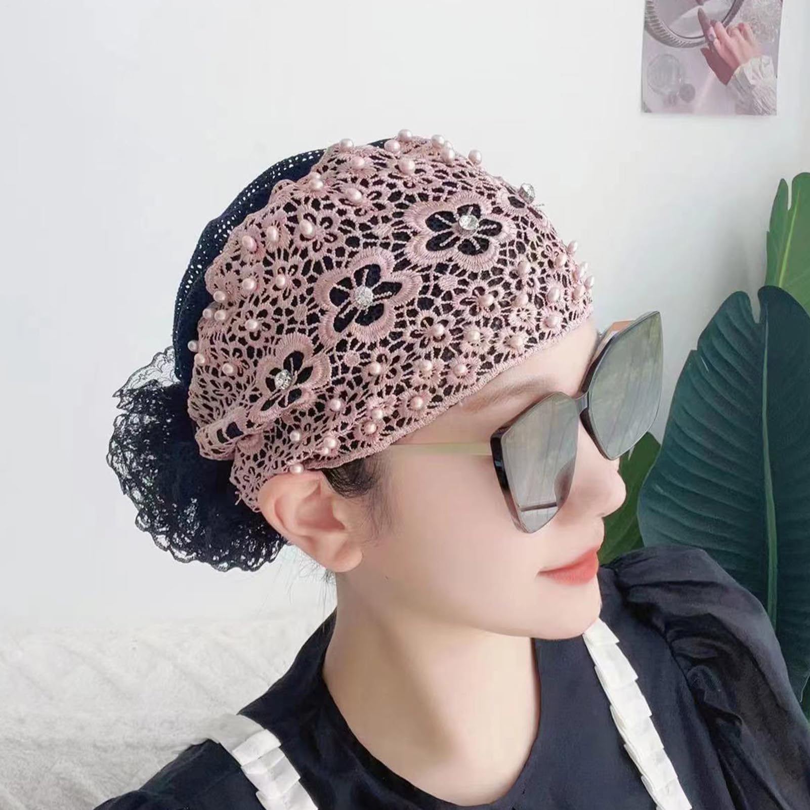 Fascia in pizzo, fasce in pizzo per le donne |Fascia floreale in perline