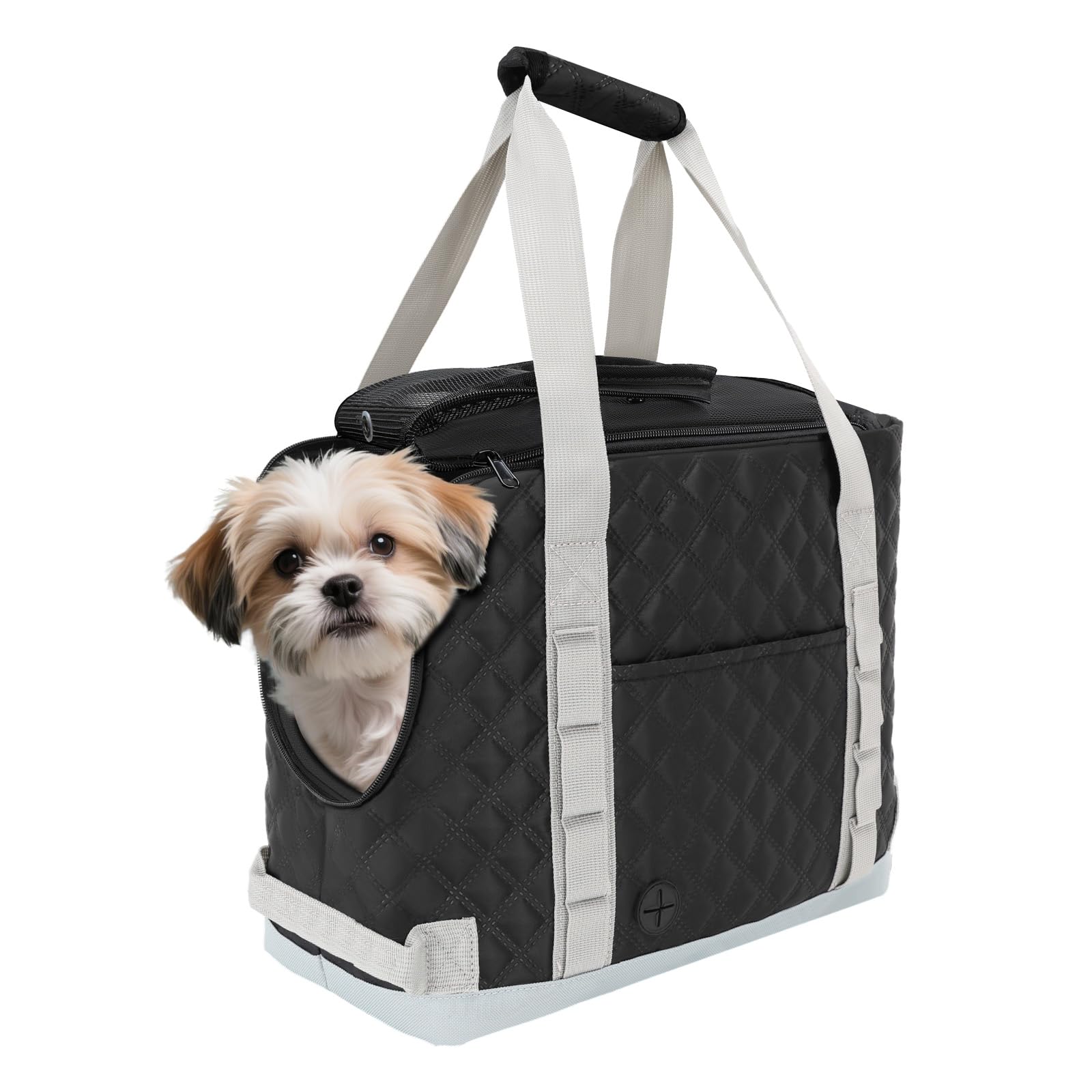 Dog Purse Carrier for Small Dogs, Soft Cat Carrier Tote Bag with Pockets, Portable Lightweight Pet Carrier for Puppies Kittens Rabbits Up to 11 lbs Ideal for Shopping Outdoor Walking Travel