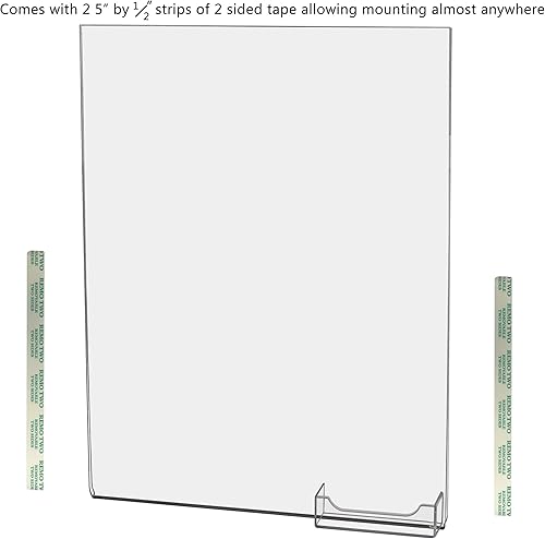 Miniatura 8 de Marketing Holders Paquete de 10 soportes para letreros de pared para letreros de cabina de 8.5 x 11 pulgadas y 2 tarjetas de visita de 3.5 x 2
