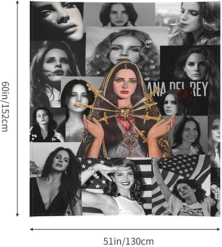 Miniatura 7 de La-Na Del Rey - Tapiz de 50 x 60 pulgadas para colgar en la pared con 4 ojales de latón, telón de fondo de pared, arte estético para decoración del