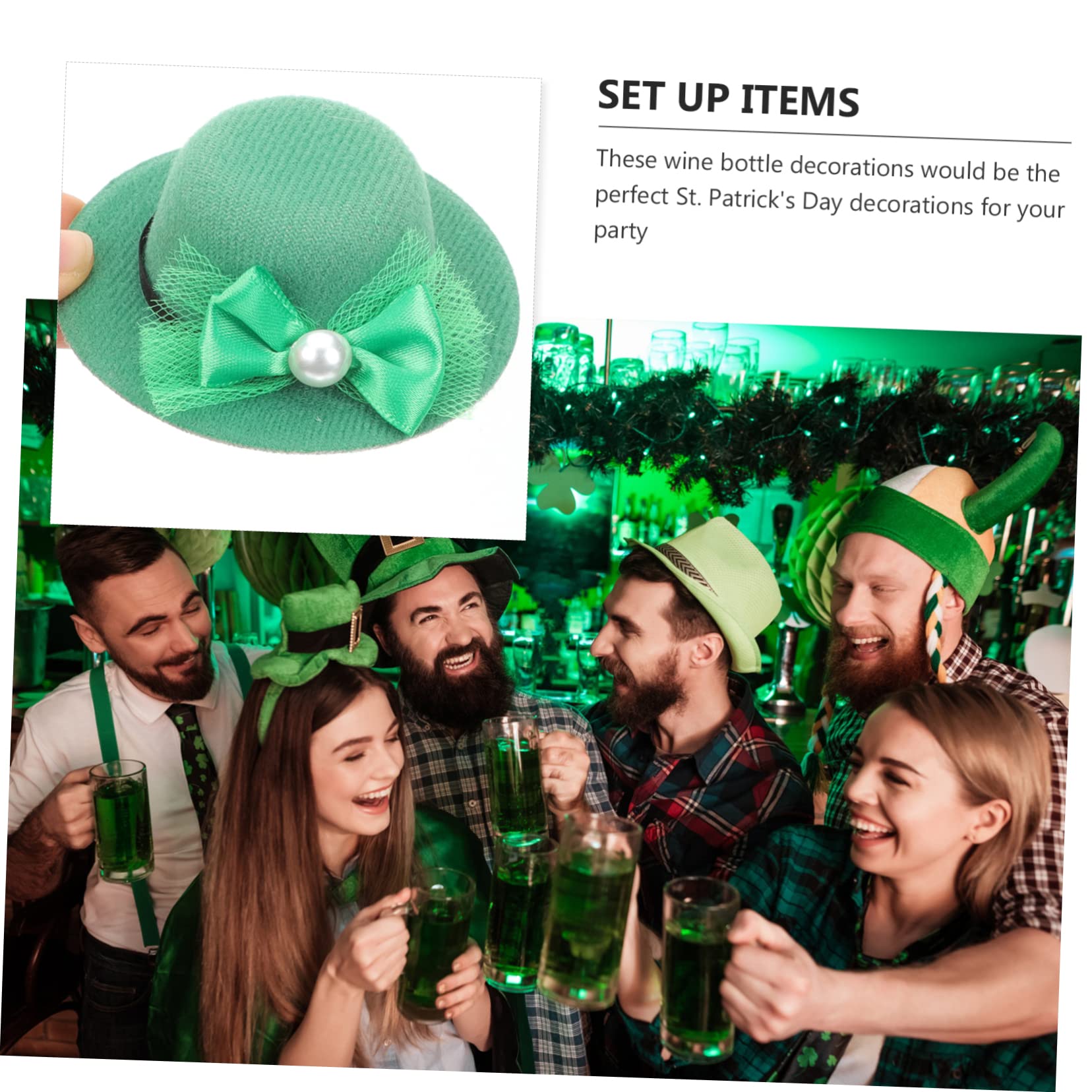 PRETYZOOM 5 Ensembles Bouchon De Nœud Couverture De Bouteille De Vin Autocollant De Bouteille De Vin De Noël Porte-Bouteilles d'alcool Boisson Pochettes De Boisson pour 6 pièces * 5