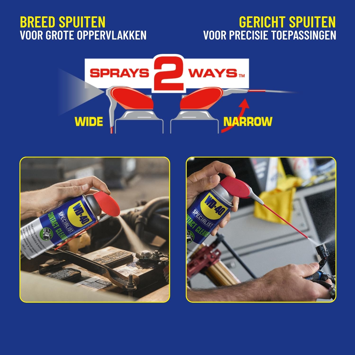 2 X 400 Ml WD-40 Specialist Spray Per Contatto Elettronico, Contatto Elettronico, Detergente Spray Rapido E Efficace Smart Straw Con Testina Spray Integrata - Foto 2