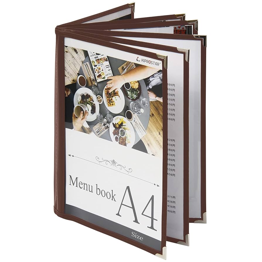 A4メニューブック（クリアファイルタイプ）10冊セット 12面