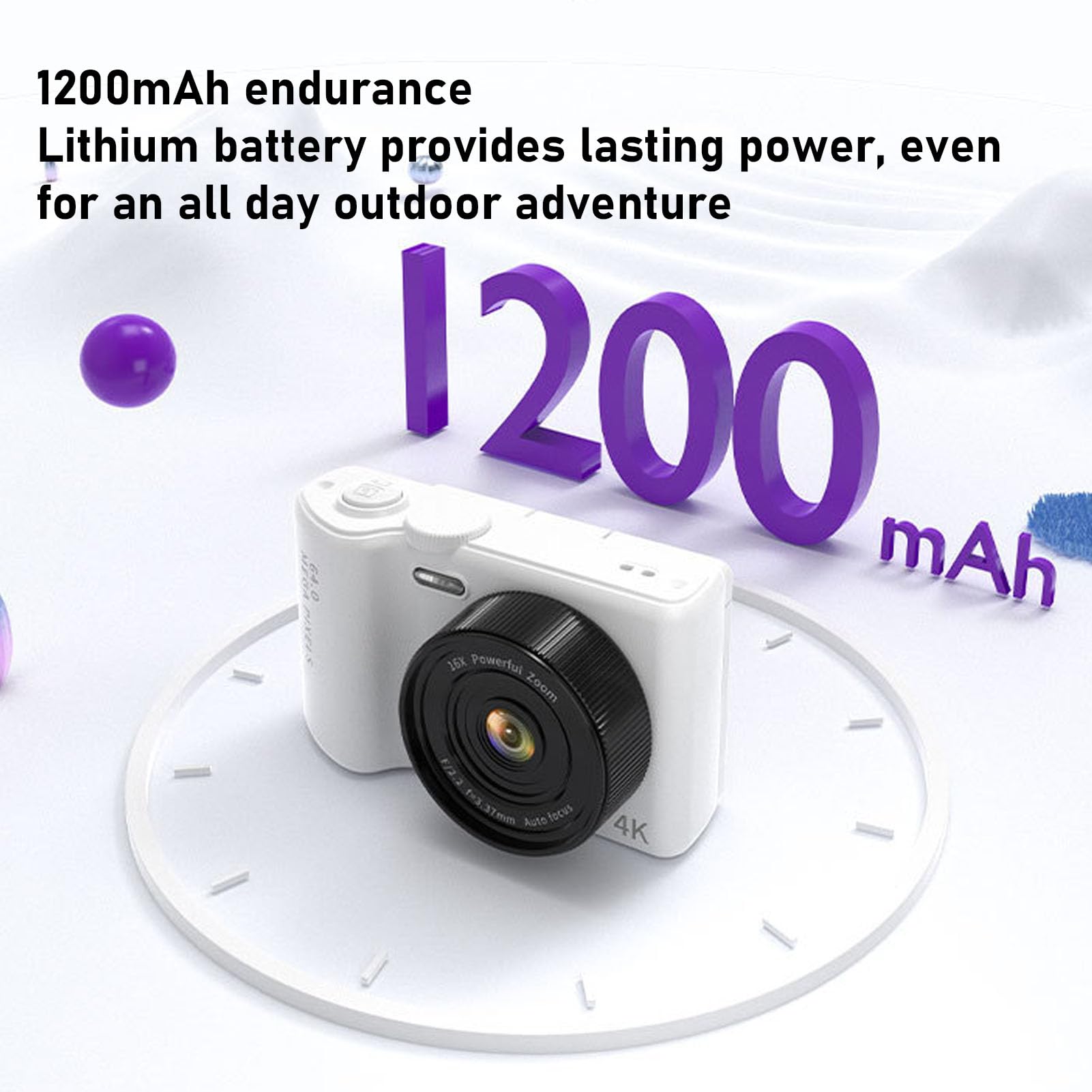 Tangxi Fotocamera Digitale da 64 MP con Schermo Ribaltabile Video 4K Zoom Digitale 16x Connettività WiFi LCD Ruotabile da 3" per Vlogging con Flash LED