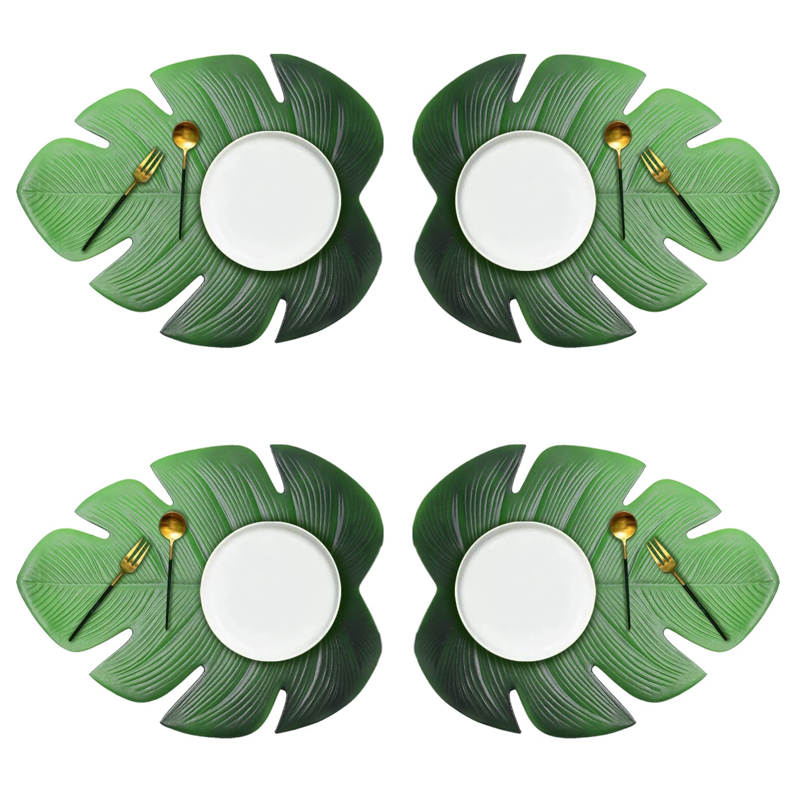 MAIMENG placemats Set of 4,Dining Table mats 18*13in, Non Slip Heat Resistant,Kitchen Table Stain Resistant mats Easy Clean Washable,Suitable forseasonal Holiday Dinner Party