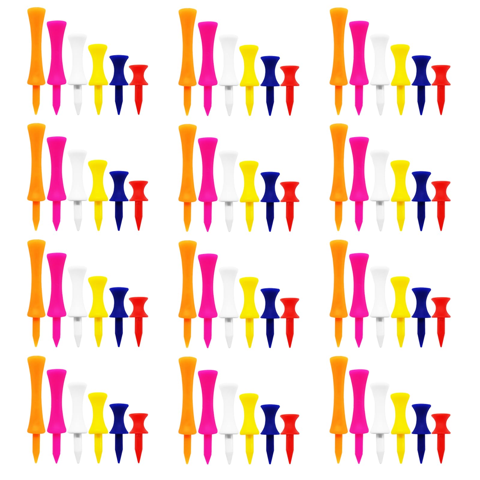 120 Pezzi Tee da Golf, Tee da Golf Rosa in plastica, Castle Tees Golf Riutilizzabile per L'allenamento del Golfista, Adatte a Tutti i Tipi di Appassionati di Golf