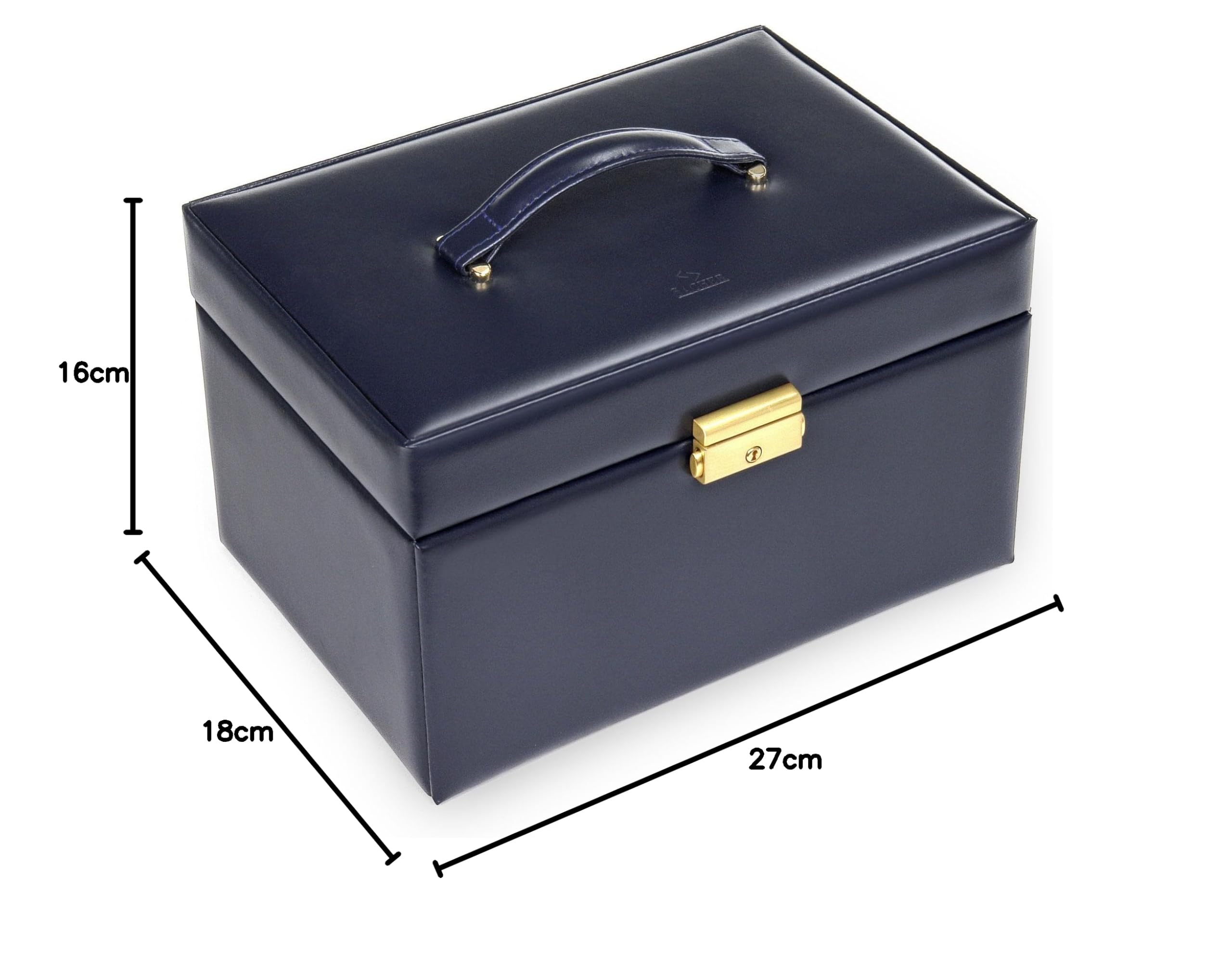 SACHER Schmuckkasten Lena acuro/navy (Leder)