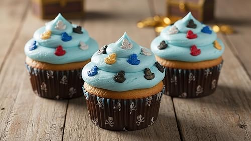 Miniatura 6 de NCS Gránulos comestibles de caramelo rojo, amarillo, azul, plateado y negro, 8 onzas, ideal para cupcakes, galletas, pasteles, pasteles, pasteles,