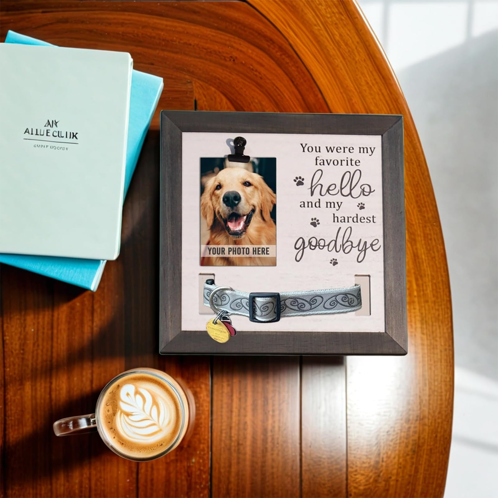 Qunaawa Dog Memorial Picture Frame, Wood Picture Frame Gifts for Loss of Pets, Dogs Cats Remembrance Gift and Sympathy Photo Keepsake?A