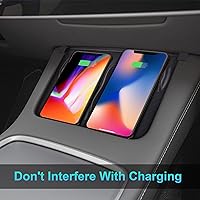 Vista 7 de Tinlucys Accesorios interiores de Tesla, juego de funda protectora de consola central para Tesla Modelo 3 Modelo Y, funda de reposabrazos de TPE