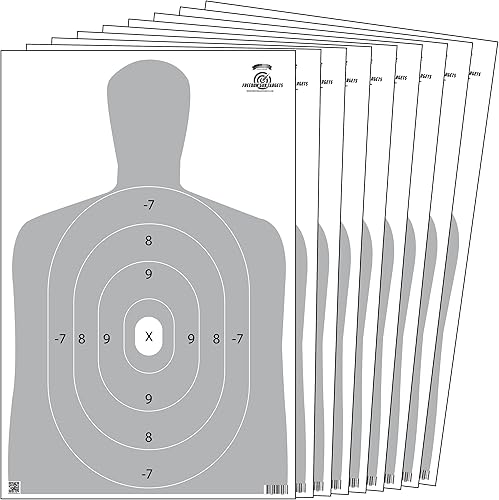 Objetivo de tiro de silueta gris de 23 x 35 pulgadas