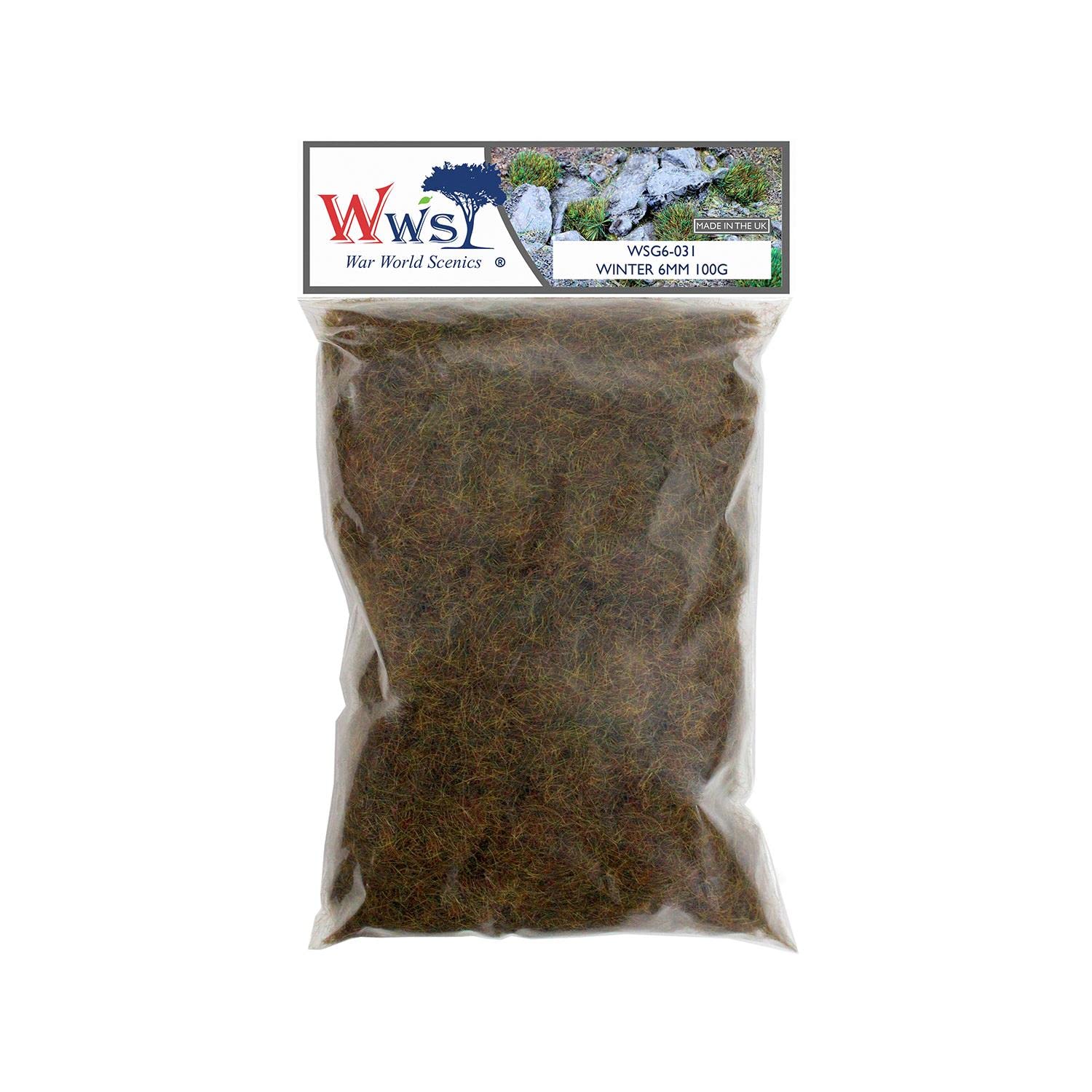 WWS War World Scenics WWScenics | 6mm Winter Static Grass | 100g | WSG6-031 | Realistic Model Scenery Material