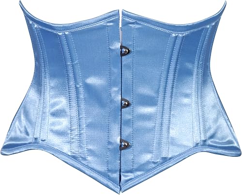 Daisy Corsets Womens Lt Blue Satin Fairytale Mini Cincher Underbust Corset Waist