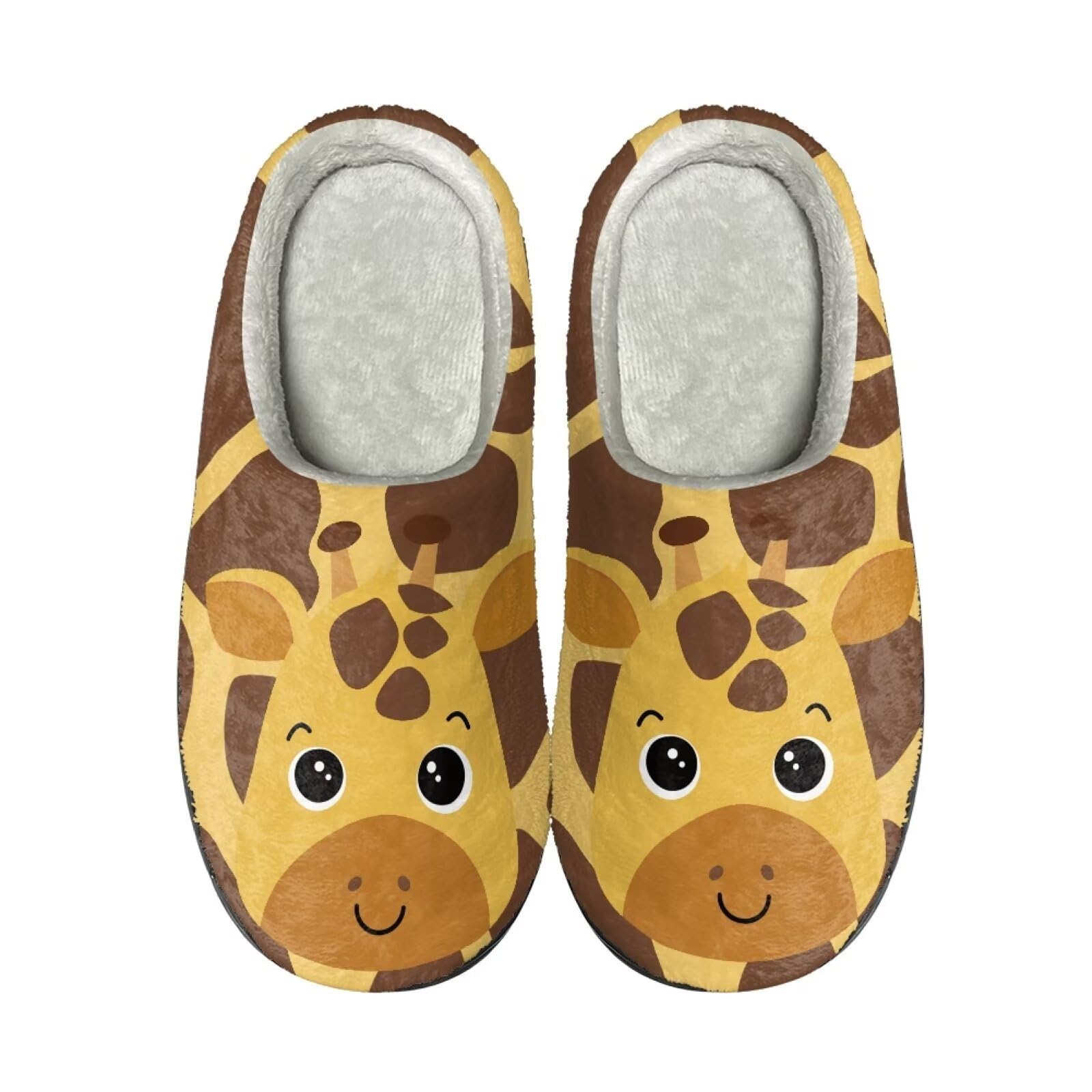 gearider Women's Winter Home Slippers with Cute Cartoon Giraffe Design, Comfortable Indoor or Outdoor Kitchen Bedroom Shoes