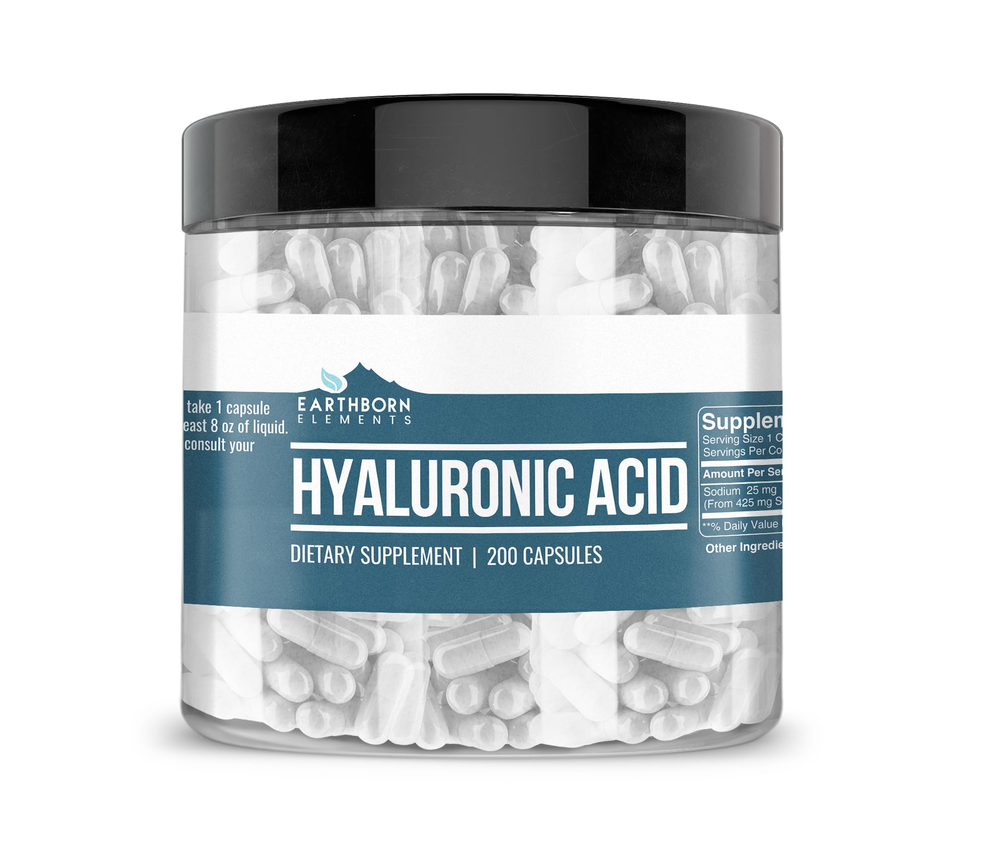 Earthborn Elements, Hyaluronic Acid, 200 Capsules