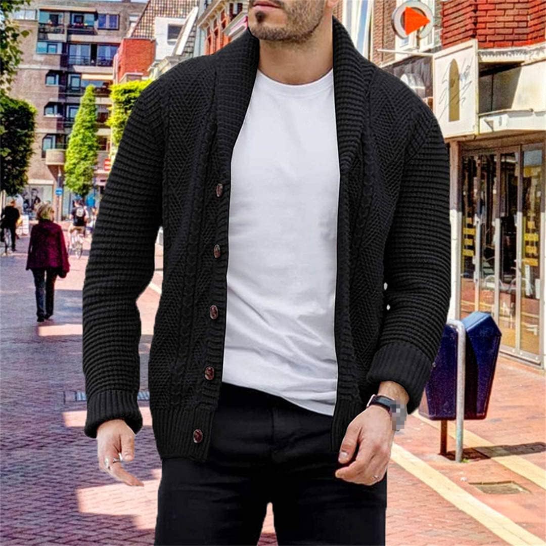 Autumn Knitted Cardigan Male Buttons Cardigan Men Streetwear Home Men's
