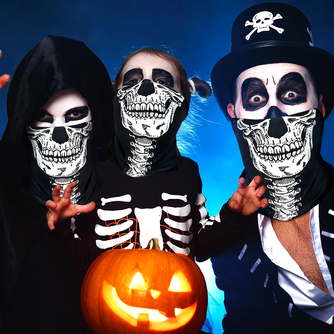 Meleager Multifunción Bandana, Pañuelo Tubular Calavera, 9 Piezas Pasamontañas de Calavera(s78-02), Bufanda Mágica sin Costuras para Deportes, para Halloween, Carnaval, Deportes al Aire Libre