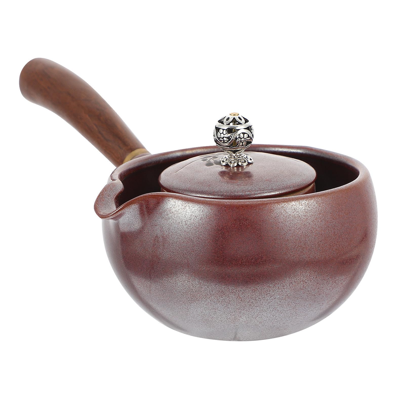 Juego de té de cerámica con tetera resistente al calor y vertido sin derrames