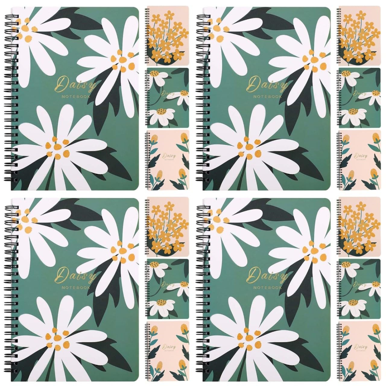 DOITOOL 4 Pièces Cahier à Spirale de Notebooks Pratiques pour Prendre des Notes pour Étudiants
