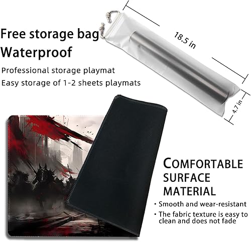 Miniatura 82 de MTG Playmat, Free Storage Bags, 24 x 14 Inches, TCG & Board Game Mat with Zones