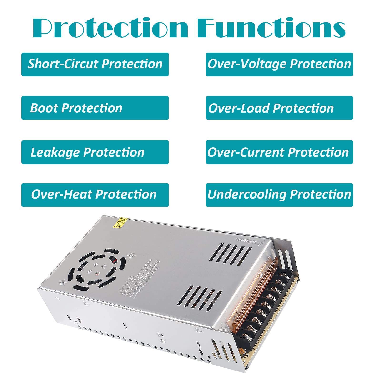 DIANN 12V 30A 360W Switching Power Supply Adapter Transformer AC110V to DC 12V 30A Converter LED Driver for 3D Printer, CCTV, LED Strip Lights,Computer