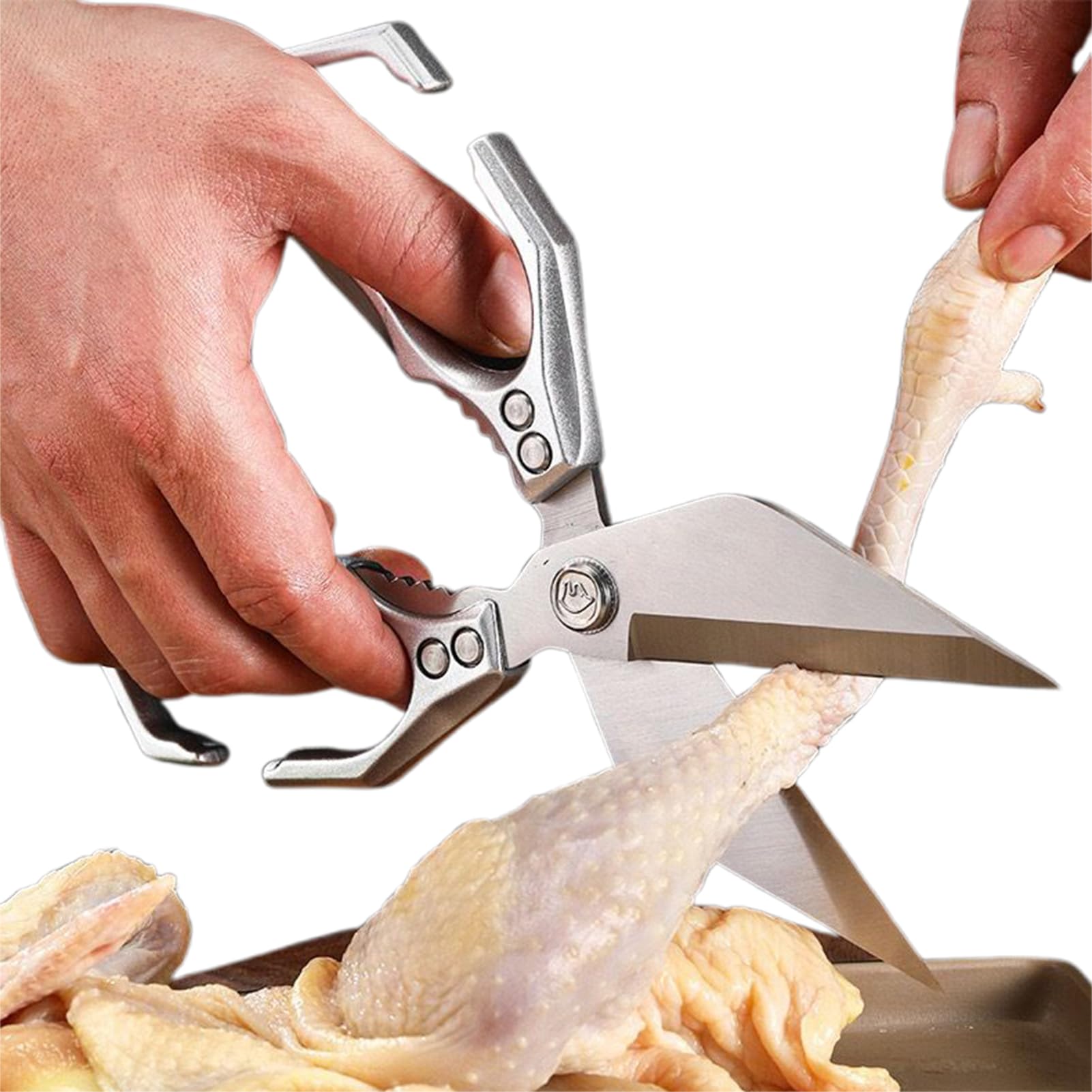 Tijeras de cocina de acero inoxidable con cascanueces para barbacoa y aves