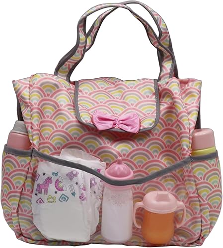 Miniatura 5 de Dream Collection Juego de muñeca de bebé de 16 pulgadas con bolsa de pañales