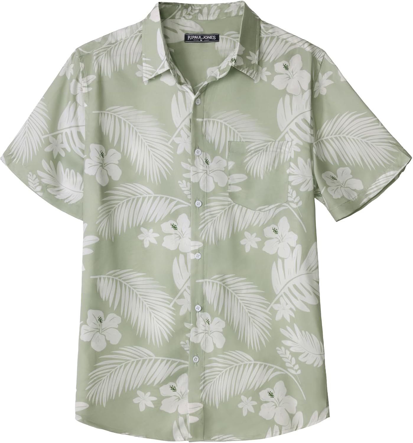 PJ PAUL JONES Mens Hawaiian Shirt Short Sleeve Button Down Shirts Casual Tropical Floral Summer Beach Vacation Shirts - Image 7