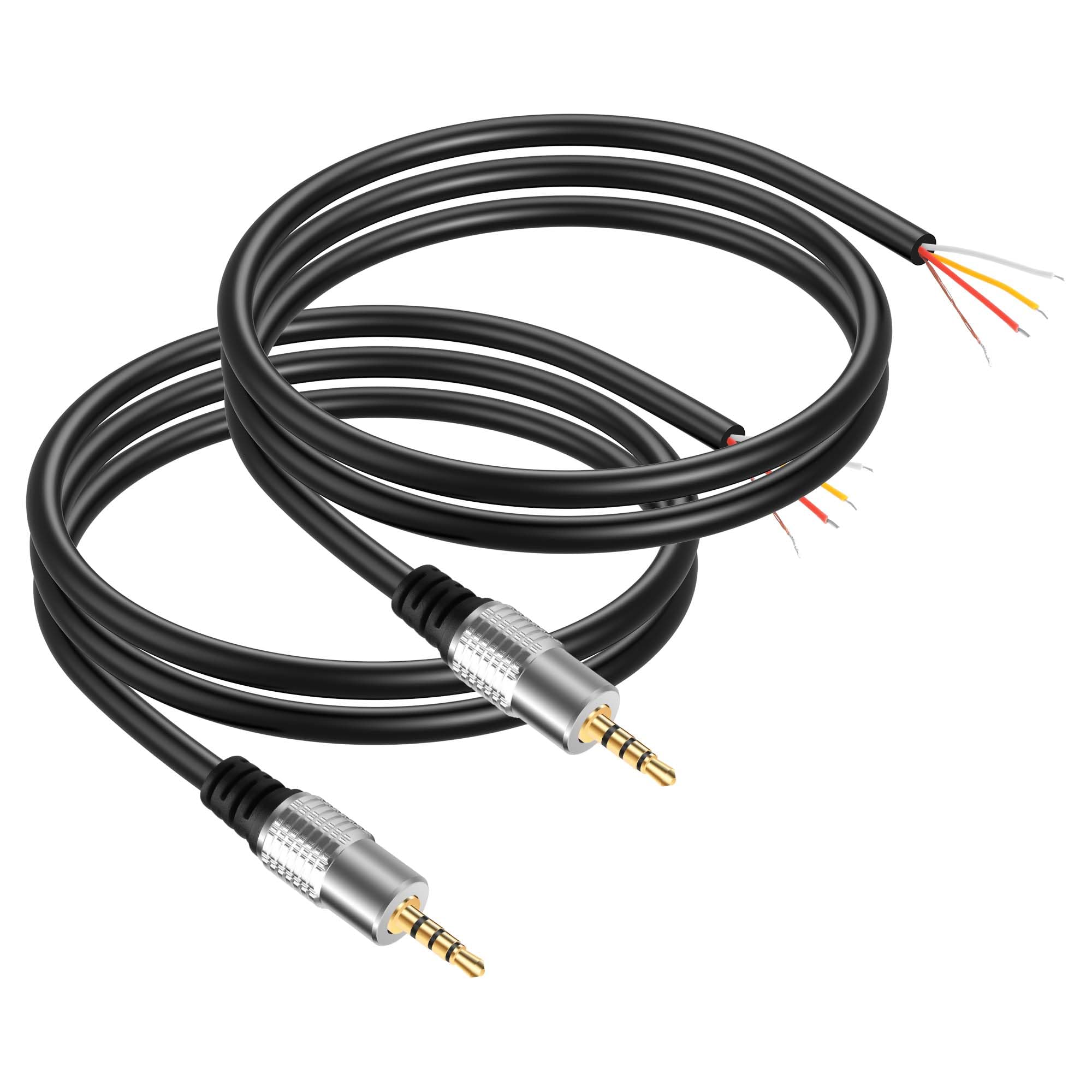 GINTOOYUN 2 Cavi Audio Da 2,5 Mm A 3,5 Mm, Placcati Oro, Adattatore Per Cuffie, Stereo, Laptop E Altoparlanti