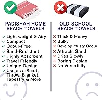 Vista 76 de Oversized Turkish Beach Towel 38’’x71’’ - Set of 2 100% Turkish Cotton Lightweight Sand Free Quick Dry Pool Towels Extra Large Bath Towels for