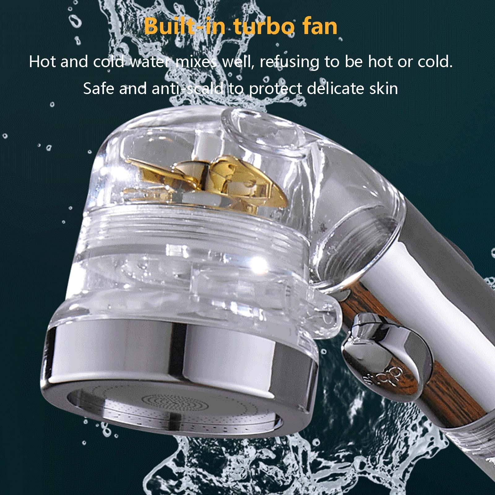 HAILM Soffione Doccia Alta Pressione con Filtro Staccabile Regolabile, Doccetta Palmare con Tubo e Staffa, Boost Water Saving 3 modalità Ampia Copertura