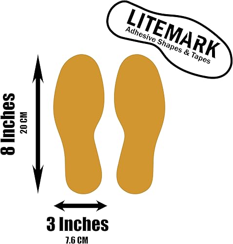 Vista 9 de LiteMark Calcomanías de vinilo duraderas con acabado brillante, tamaño mediano de 9 pulgadas, ideal para suelos, techos, paredes y la mayoría