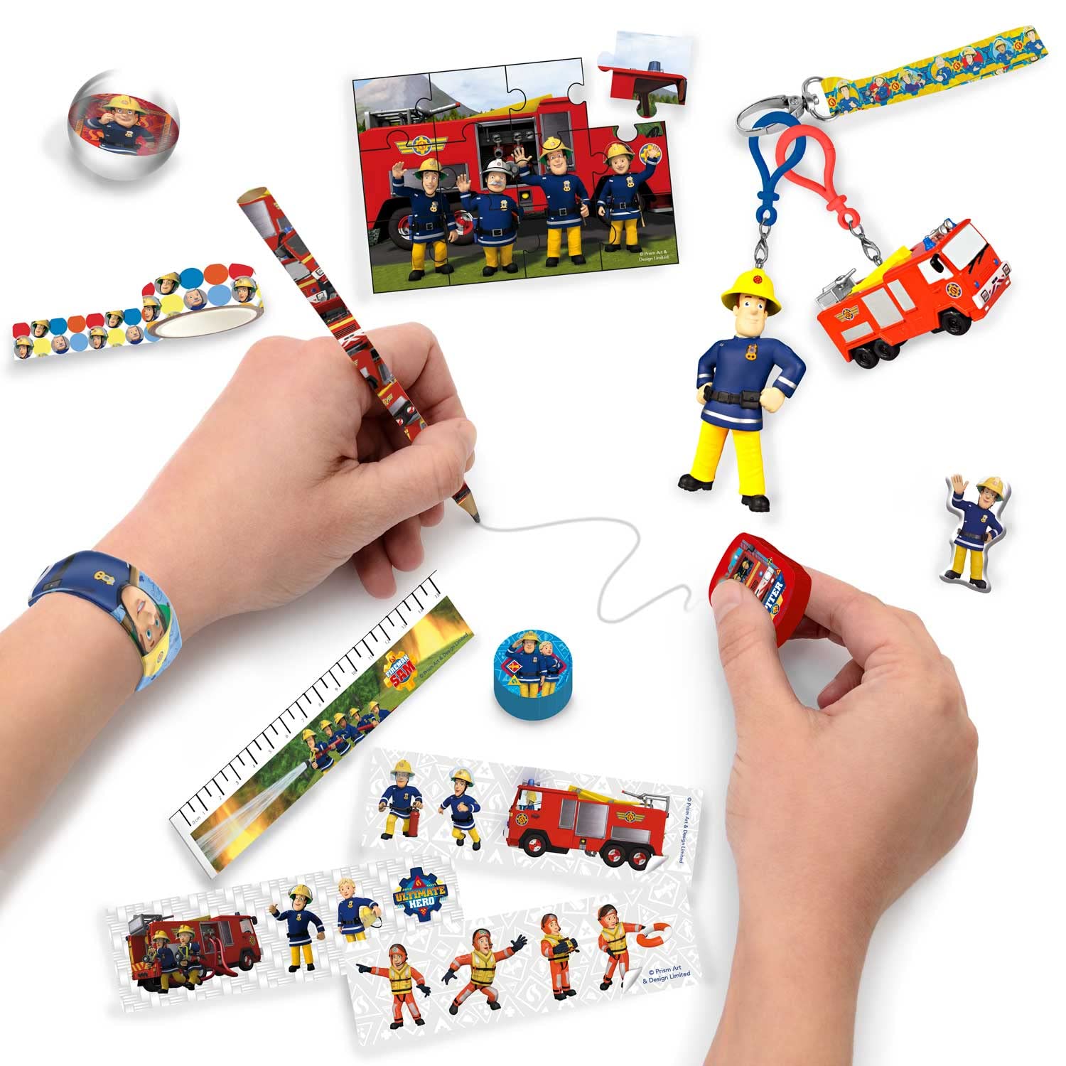 CRAZE Pochette surprise enfant SAM LE POMPIER SURPRISE BAG cadeaux Garcons Pompier Fourniture scolaire Multicolore
