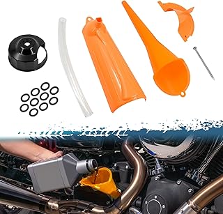 Oil Change Kit Crankcase Fill Oil Funnel Oil Filter Cap Wrench Primary Case Oil Fill Funnel Drip Oil Filter Funnel O-Rings Set Fit for Harley Models