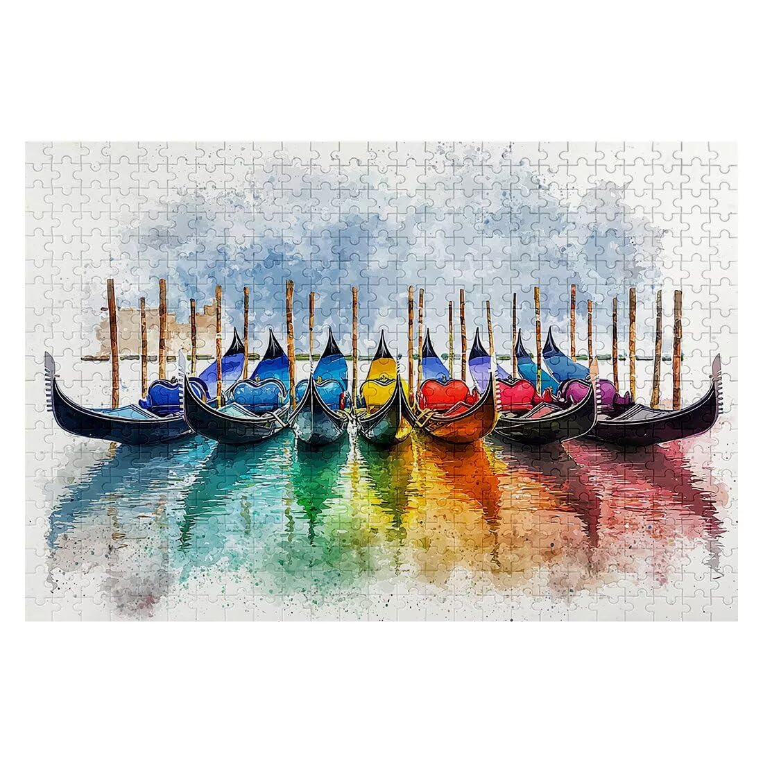 Puzzle 5000 sztuk dla dorosłych Wenecja Puzzle dla dorosłych Łódź Puzzle Zabawki Edukacyjne Oryginalne prezenty dla kobiet Puzzle Kreatywna rozrywka Zabawna Rodzina Gra 156x105cm H-57