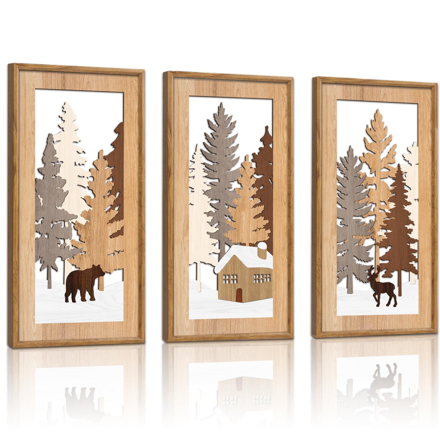 Décoration murale en bois d'arbre KAIRNE pour créer un salon zen et chaleureux
