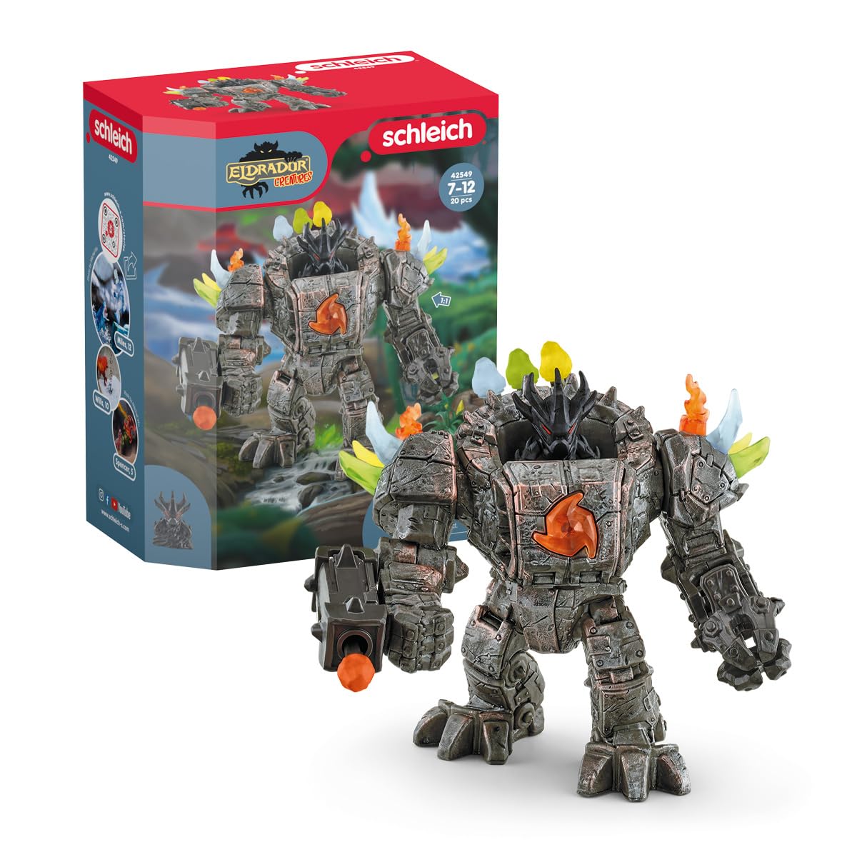 Schleich ELDRADOR | Robot Master avec Mini Creature 42549 | Coffret avec Figurines, Nombreuses Fonctions et Accessoires | Cadeau pour garçons et Filles | Coffret de Jeu à partir de 6 Ans | 20 pièces
