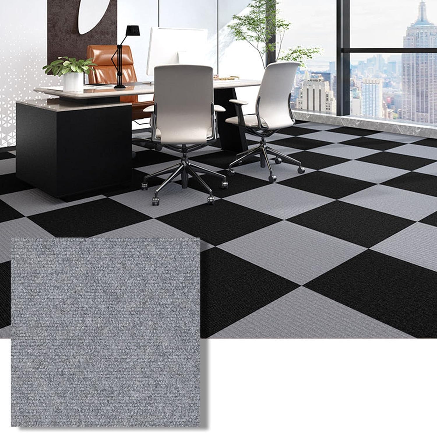Amazon.com: Self Adhesive Carpet Floor Peel Tile Square,24" X 24" Multi-Purpose Carpet Tiles ...