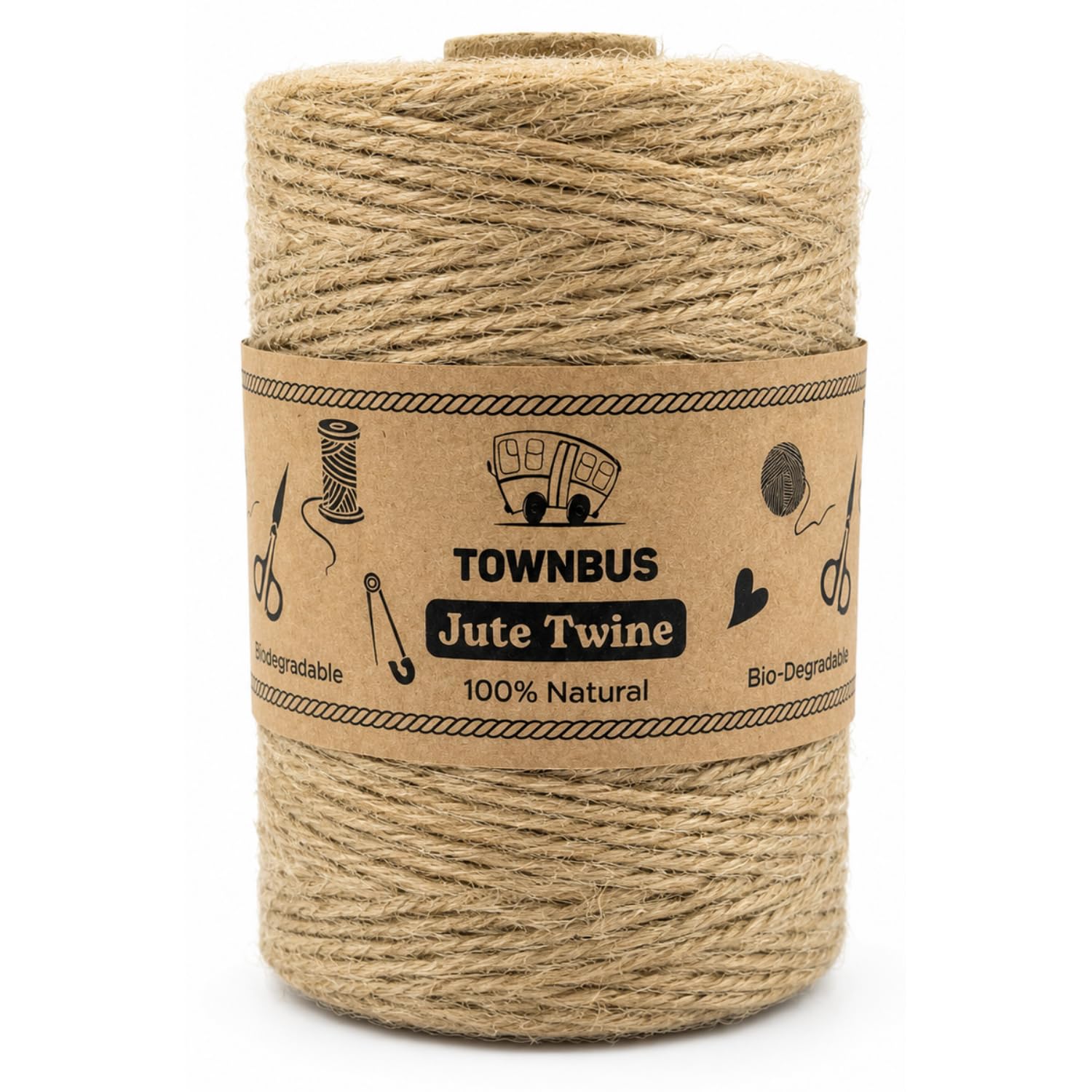 TOWNBUS- 2Ply | 250 Meters | Raw Natural Jute Twine, Arts and Crafts Jute Rope for Packaging, String for Gifts, DIY Crafts, Decoration, Bundling, Bronze | Pack of 1-picture-13